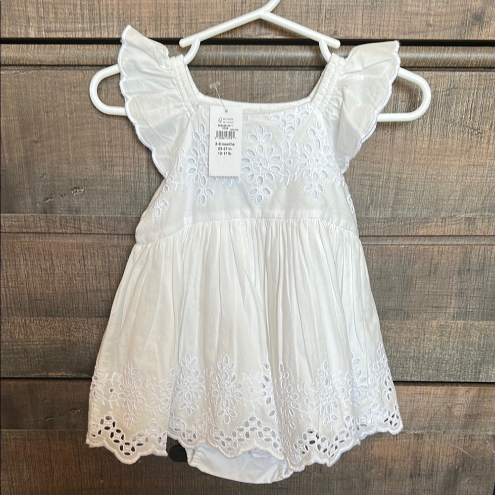 White Eyelet Baby Dress